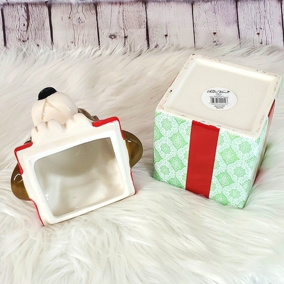 RARE Pioneer Woman Christmas Present Ceramic Charlie Basset Hound Dog Cookie Jar - Picture 17 of 17